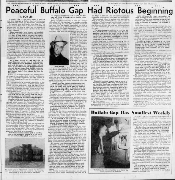 Buffalo gap history